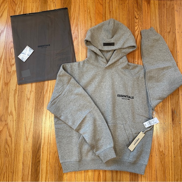 Essentials fear of god hoodie dark oatmeal size XS-XL - Picture 2 of 11